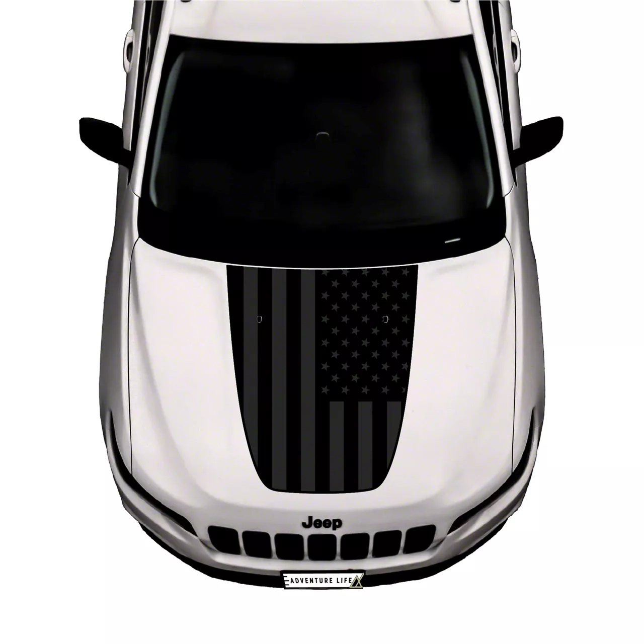 Jeep Cherokee Topographic Map Hood Graphic with Washer