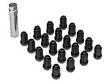 Black 6-Spline Lug Nut Kit; 1/2-Inch x 20; Set of 20 (84-01 Jeep Cherokee XJ)