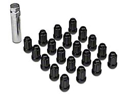 Black 6-Spline Lug Nut Kit; 1/2-Inch x 20; Set of 20 (84-01 Jeep Cherokee XJ)