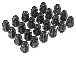 Black Acorn Lug Nut Kit; 13/16-Inch; Set of 23 (84-01 Jeep Cherokee XJ)