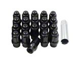 Black Chrome ET Bulge Acorn Lug Nut Kit; 1/2-Inch x 20; Set of 20 (84-01 Jeep Cherokee XJ)