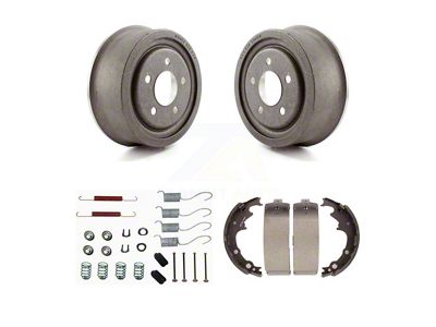 Brake Drum, Shoe and Spring Kit; Rear (90-99 Jeep Cherokee XJ w/ 9-Inch Rear Drum Brakes)