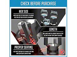 Bulge Acorn Black Lug Nut Kit; 1/2-Inch x 20; Set of 23 (84-01 Jeep Cherokee XJ)