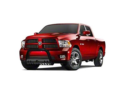 Bull Bar with Black Skid Plate; Black (14-23 Jeep Cherokee KL, Excluding Trailhawk)