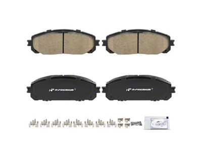 Ceramic Brake Pads; Front Pair (14-23 Jeep Cherokee KL w/ Dual Piston Front Calipers)