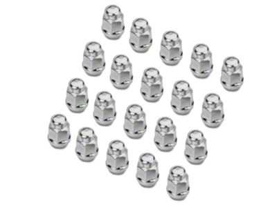 Chrome Acorn Lug Nut Kit; 1/2-Inch x 20; Set of 20 (84-01 Jeep Cherokee XJ)