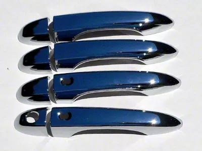 Chrome Front and Rear Door Handle Covers without Passenger Keyhole (14-22 Jeep Cherokee KL w/ Smart Key)