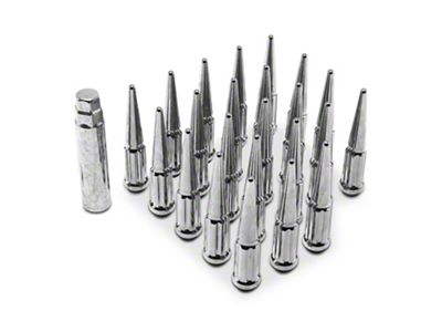 Chrome Spike Lug Nut Kit; 1/2-Inch x 20; Set of 23 (84-01 Jeep Cherokee XJ)