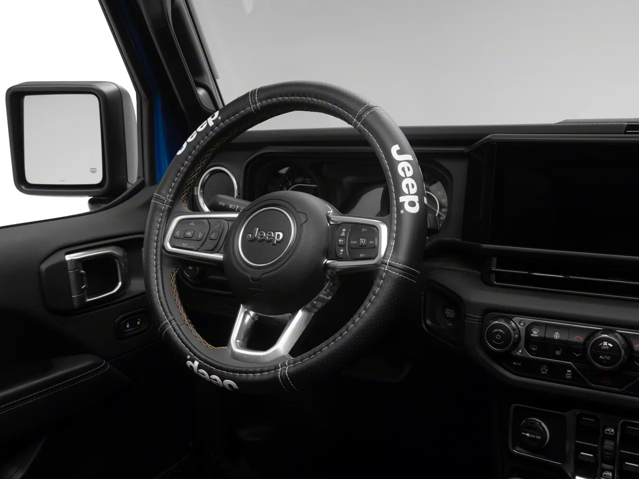 Jeep Cherokee Deluxe Steering Wheel Cover with Jeep Logo (Universal