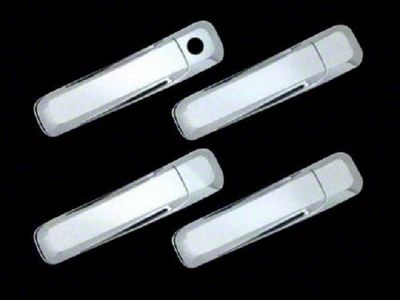 Door Handle Covers without Passenger Side Keyhole; Chrome (14-23 Jeep Cherokee KL)