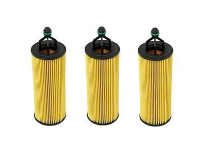 Engine Oil Filter; 3-Piece Set (14-18 3.2L Jeep Cherokee KL)