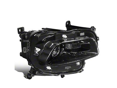 Factory Style Projector Headlight; Black Housing; Clear Lens; Passenger Side (14-18 Jeep Cherokee KL)