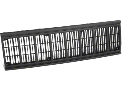 Fence Mesh Style Upper Replacement Grille; Black (91-96 Jeep Cherokee XJ)