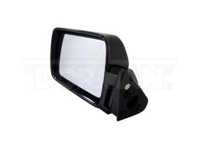 Fixed Manual Side Mirror without Remote Control; Driver Side; Black (84-93 Jeep Cherokee XJ)