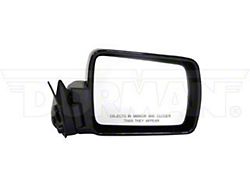 Fixed Manual Side Mirror without Remote Control; Passenger Side; Black (84-93 Jeep Cherokee XJ)