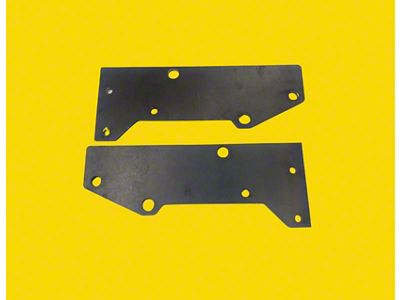 Front Bumper Mounting Plate Kit; Bare Steel (84-01 Jeep Cherokee XJ)