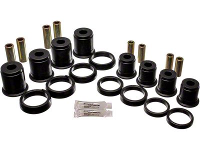Front Control Arm Bushings; Black (85-98 2WD Jeep Cherokee XJ)
