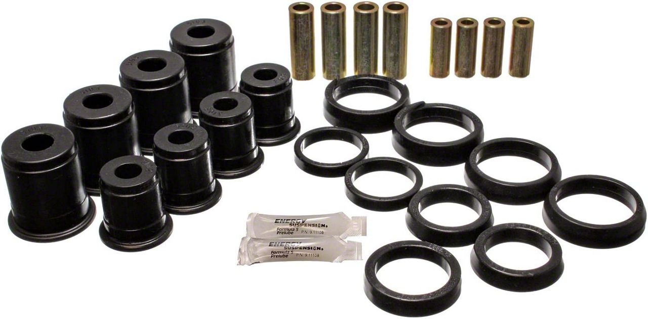 Jeep Cherokee Front Control Arm Bushings; Black (8401 4WD Jeep