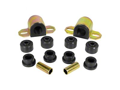 Front Sway Bar and End Link Bushing Kit; 1-1/8-Inch Bar; Black (84-01 Jeep Cherokee XJ)