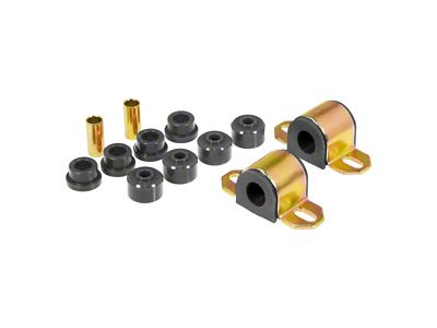 Front Sway Bar and End Link Bushing Kit; 23mm Bar; Black (84-01 Jeep Cherokee XJ)