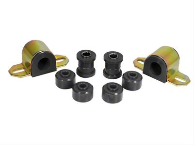 Front Sway Bar and End Link Bushing Kit; 28mm Bar; Black (84-01 Jeep Cherokee XJ)