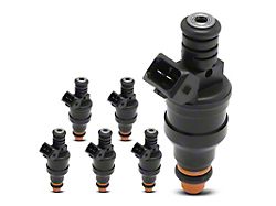 Fuel Injector Kit; Set of 6; Black (87-90 4.0L Jeep Cherokee XJ)