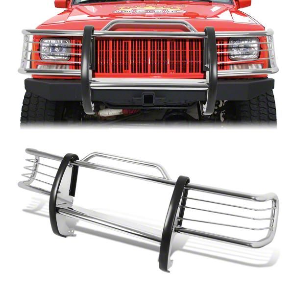 Black Steel Bumper Bar Brush Grill Guard For Jeep Grand Cherokee 1999-2004 – Powder-Coated, 5-Year Warranty