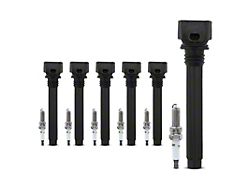 Ignition Coil Set with Iridium Spark Plugs; Black (14-22 3.2L Jeep Cherokee KL)