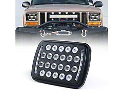 Insight Series 5x7-Inch LED Headlights; Black Housing; Clear Lens (84-96 Jeep Cherokee XJ)