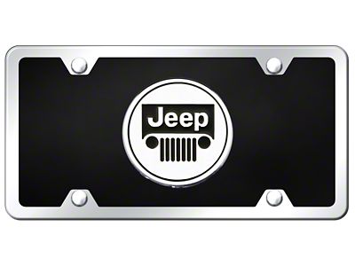 Jeep Logo License Plate (Universal; Some Adaptation May Be Required)