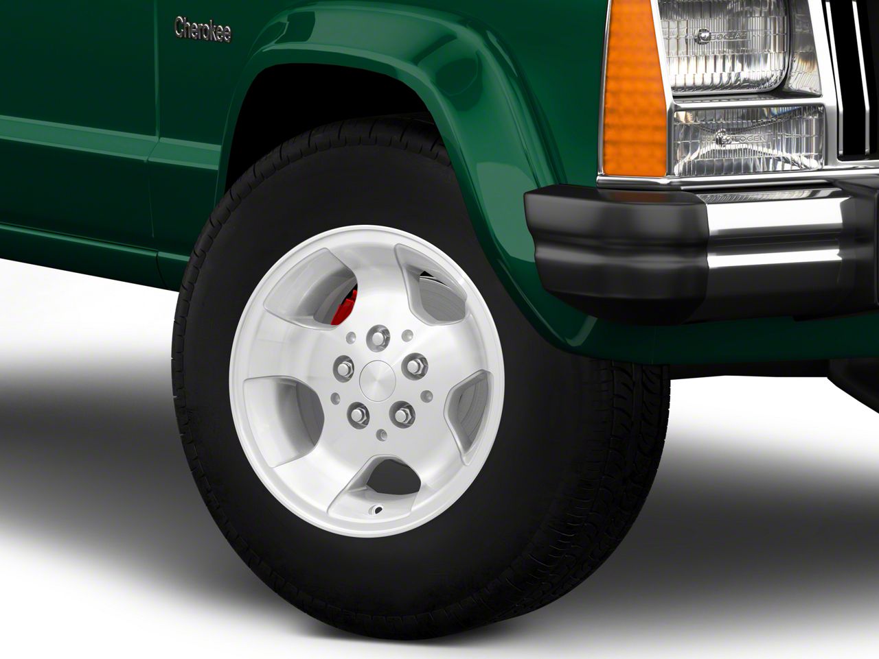 Jeep Cherokee JP08 Silver Machined Wheel; 15x8; 25.4mm Offset (84