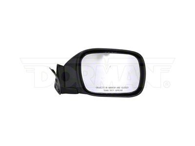 Manual Non-Heated Side Mirror with Remote Control; Passenger Side; Black (97-01 Jeep Cherokee XJ)