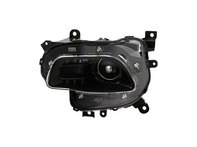 OE Style Halogen Headlight; Black Housing; Clear Lens; Driver Side (14-18 Jeep Cherokee KL w/ Factory Halogen Headlights)