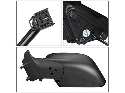 OE Style Powered Side Mirror; Textured Black; Driver Side (14-16 Jeep Cherokee KL)
