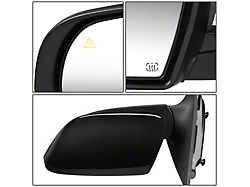 OE Style Powered Heated Side Mirror with Blind Spot Detection, Puddle Light and Turn Signal; Paintable Black; Driver Side (14-16 Jeep Cherokee KL w/ Memory Mirrors)