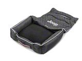PetBed2Go Seat Cover with Jeep Letters; Black (Universal; Some Adaptation May Be Required)