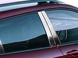 Pillar Post Trim; Stainless Steel; 4-Piece (14-23 Jeep Cherokee KL)