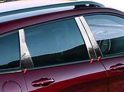 Pillar Post Trim; Stainless Steel; 6-Piece (14-23 Jeep Cherokee KL)