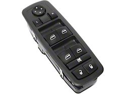 Power Window Switch; Driver Side; Black (14-19 Jeep Cherokee KL)
