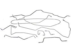 Pre-Bent Brake Line Kit; Stainless Steel (97-01 Jeep Cherokee XJ)
