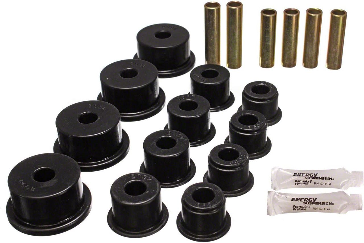 Jeep Cherokee Rear Leaf Spring Bushings; Black (8401 Jeep Cherokee XJ