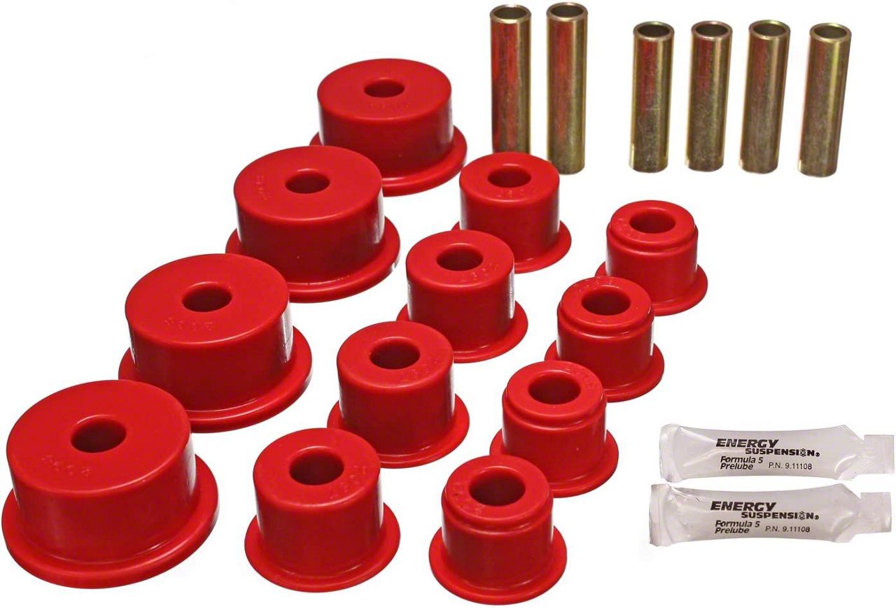 Jeep Cherokee Rear Leaf Spring Bushings; Red (8401 Jeep Cherokee XJ) Free Shipping