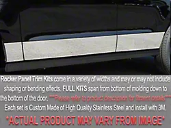Rocker Panel Trim without Molding; Full Kit; Stainless Steel (84-01 Jeep Cherokee XJ 4-Door)
