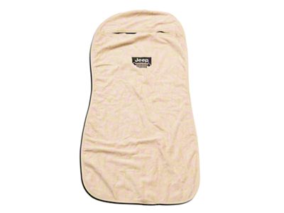 Seat Towel with Jeep Grille; Tan (Universal; Some Adaptation May Be Required)