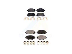 Semi-Metallic Brake Pads; Front and Rear (18-23 Jeep Cherokee KL w/ Single Piston Front Calipers)