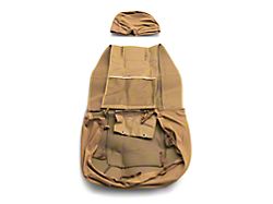 Sideless Seat Cover with Jeep Logo; Tan (Universal; Some Adaptation May Be Required)