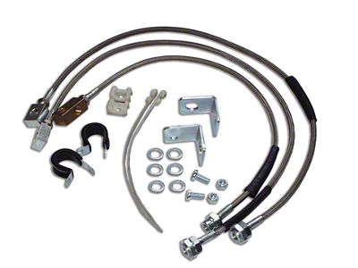 Stainless Steel Brake Hose Kit for 0 to 6-Inch Lift (84-01 Jeep Cherokee XJ)