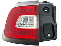 Tail Light; Chrome Housing; Red Lens; Driver Side (14-18 Jeep Cherokee KL)