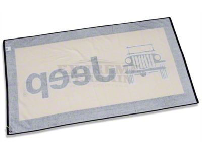 Towel2Go Seat Cover with Jeep and Grille Logo; Yellow (Universal; Some Adaptation May Be Required)