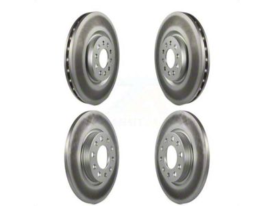 Vented Rotors; Front and Rear (14-23 Jeep Cherokee KL w/ Single Piston Front Calipers)